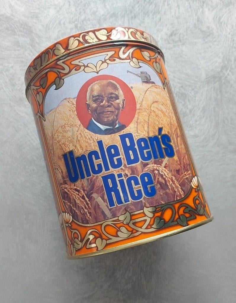 Boite vintage en tôle Uncle Bens, France, Vintage 1970, Enlèvement ou Envoi