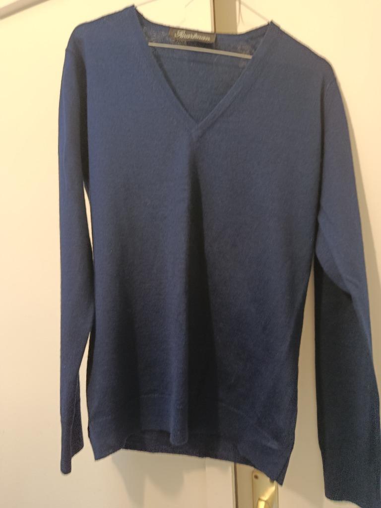 Pull laine bleu marine encolure en V - T.40, Vêtements | Femmes, Pulls & Gilets, Enlèvement, Comme neuf, Taille 38/40 (M), Bleu