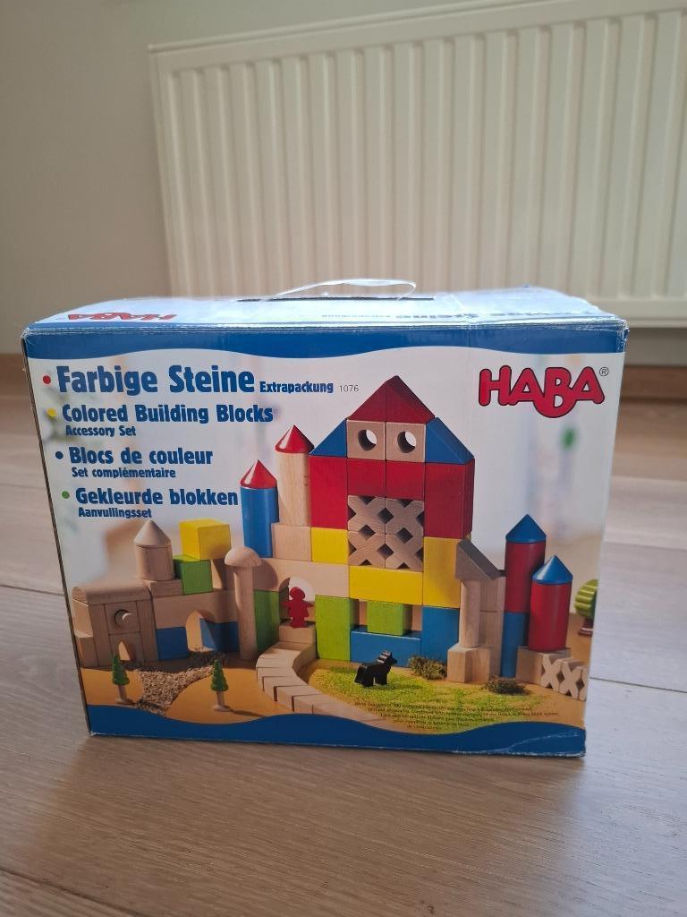 HABA Houten blokken 30 stuks + EXTRA 68 blokken, Kinderen en Baby's, Ophalen of Verzenden, Zo goed als nieuw, Overige typen