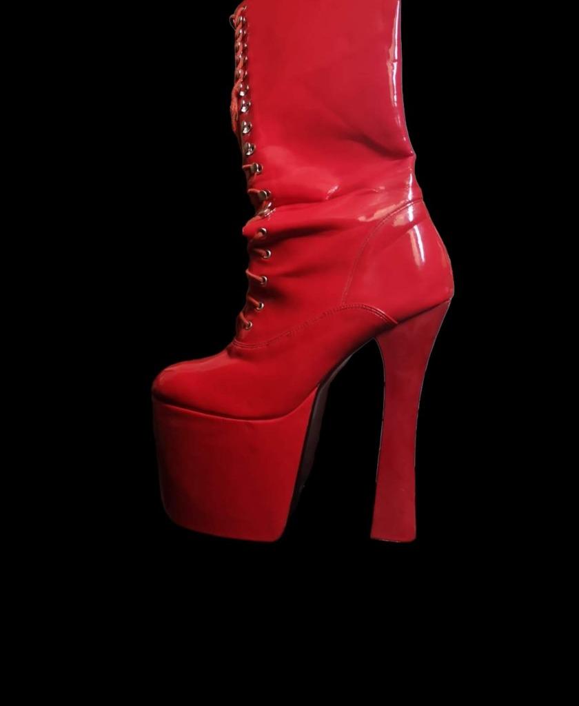 sexy.hoge hak botten, Hoge laarzen, Nieuw, Rood, Ophalen