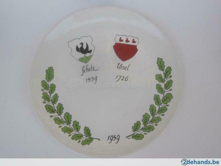 Mooi bord - Boch  Frères - jubileum Heist op den Berg 1959