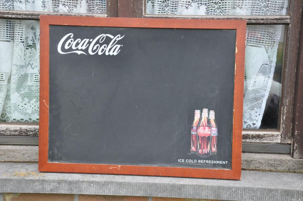 tableau ecritoire noir publicitaire coca cola, Enlèvement ou Envoi, Utilisé, Panneau publicitaire