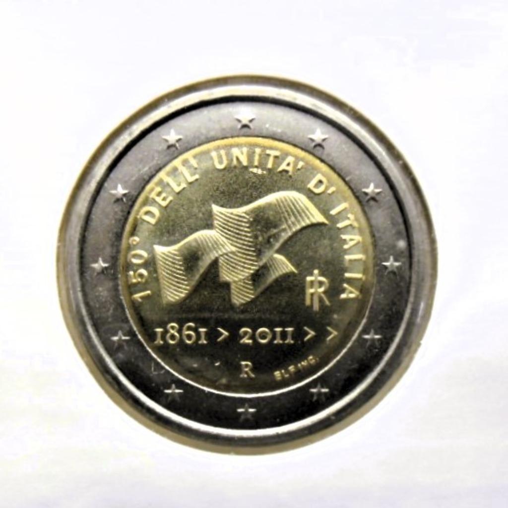 2 euro commémorative Italie 2011 "unification". UNC., Envoi, Italie, 2 euros, Monnaie en vrac