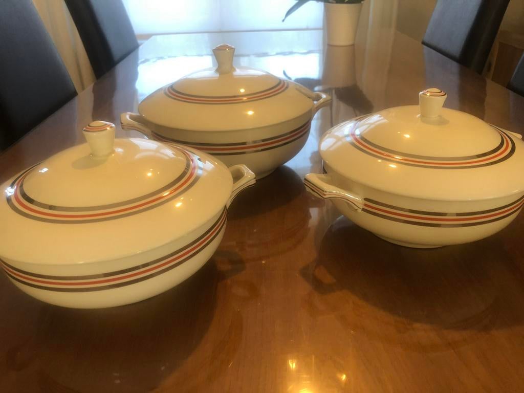 Art Deco soepkommen, Antiek en Kunst, Antiek | Servies compleet, Ophalen