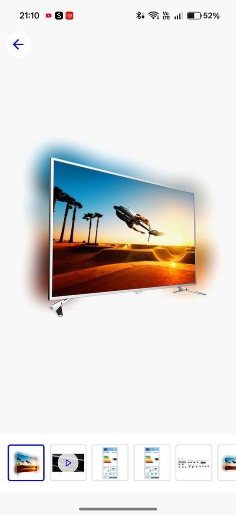 Téléviseur LED 4K ultra-plat Philips avec Android TV, Enlèvement