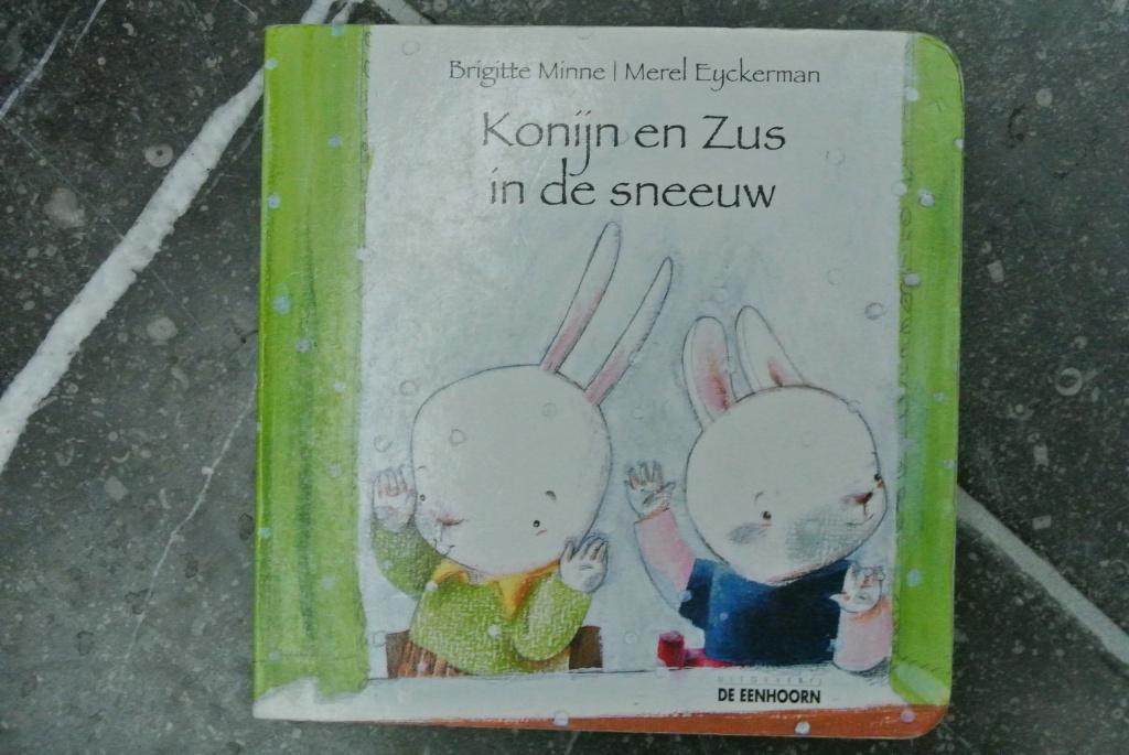 Konijn en zus in de sneeuw, Ophalen of Verzenden