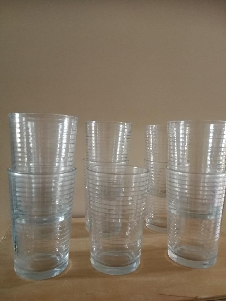 Ikea drinkglazen, retro, 11 stuks, Ikea vintage, Verre ou Verres, Verre, Enlèvement, Utilisé