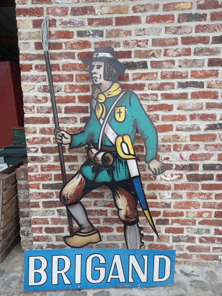 Brigand panneau de publicité, Collections, Enlèvement, Comme neuf, Panneau publicitaire