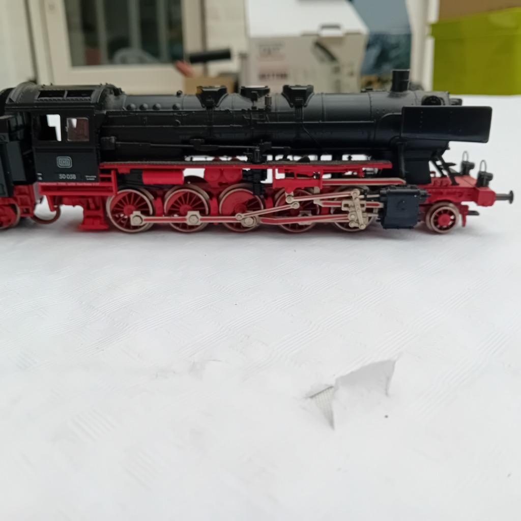 Duitse stoomloc met extra cabine type 50, Verzamelen, Spoorwegen en Tram, Ophalen of Verzenden, Gebruikt, Trein, Schaalmodel