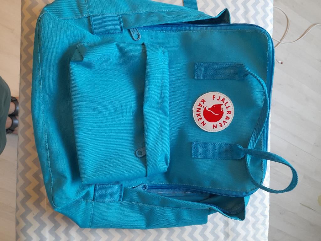 (Kinder)rugzak Fjallraven Turkooisblauw, Autres marques, 25 à 40 cm, Enlèvement ou Envoi, Étanche