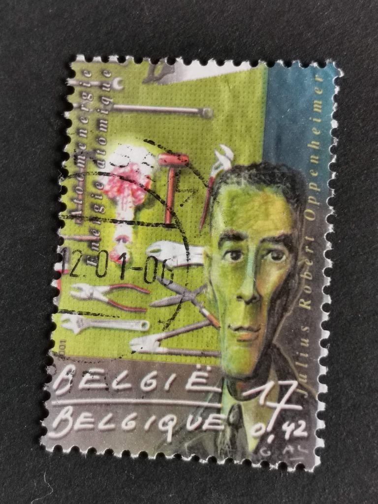 Belgique 2001 - 20e siècle - Julius Robert Oppenheimer, Enlèvement ou Envoi, Affranchi