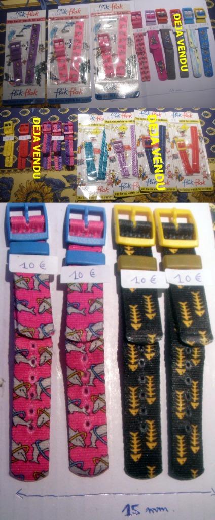 Bracelets neufs en tissu pour montres Flik Flak vintage, Enlèvement ou Envoi, Neuf