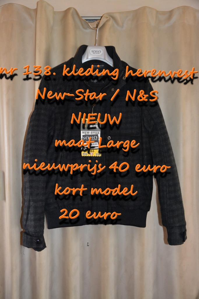 138. kleding herenvest , NIEUW , verzending inbegrepen, Maat 52/54 (L), Verzenden, Zwart, Nieuw