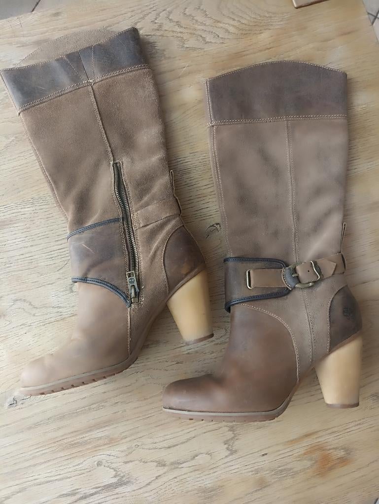 Bottes taupe Timberland pointure 39 (talon 8 cm), Vêtements | Femmes, Enlèvement ou Envoi, Brun, Timberland, Porté