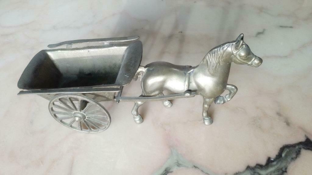 Koper paard met kar, Antiek en Kunst, Ophalen, Koper