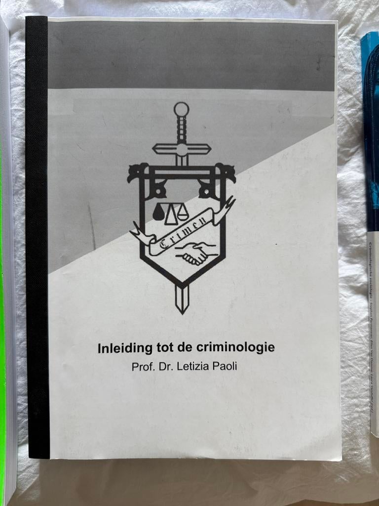 Inleiding tot de criminologie, Boeken, Ophalen of Verzenden