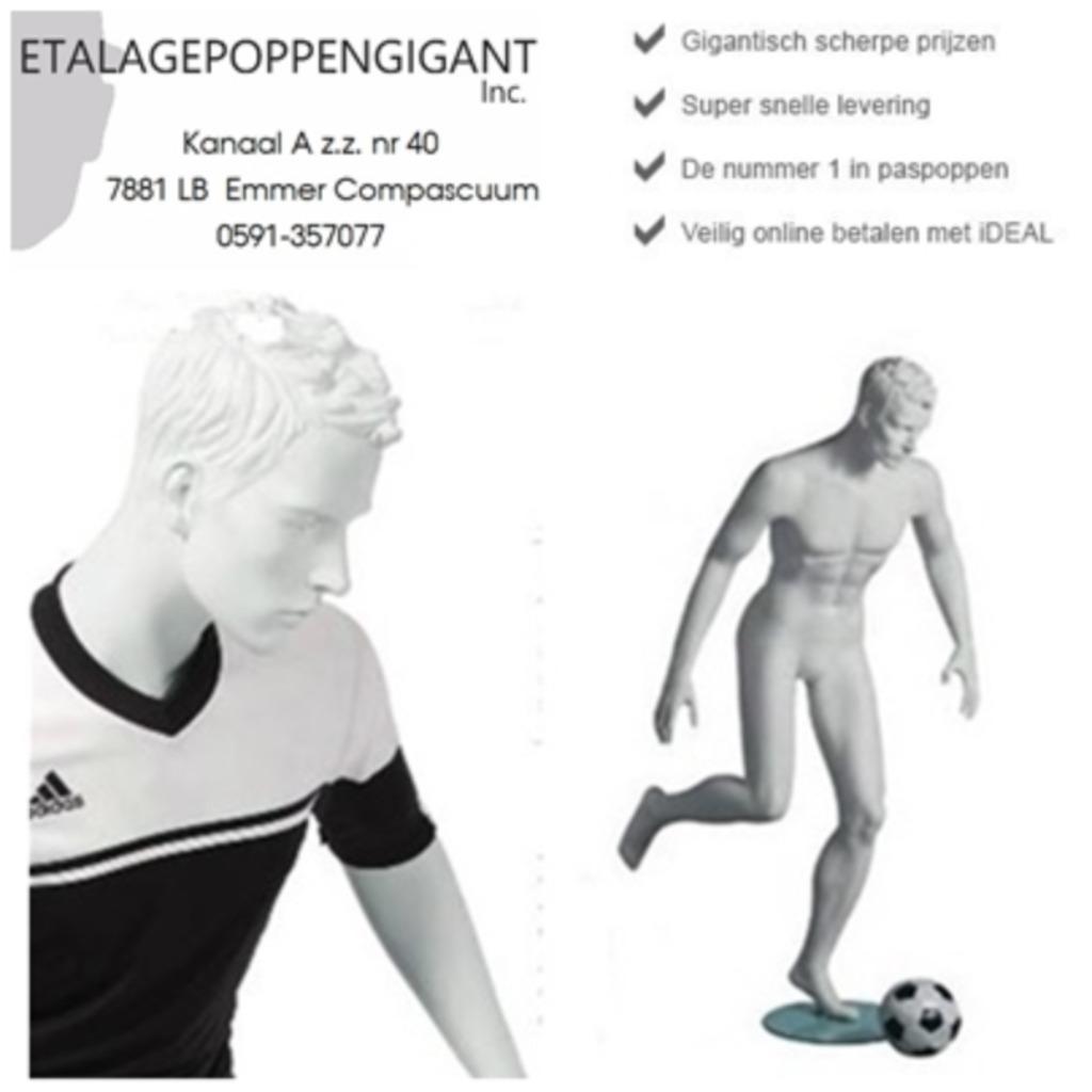 Etalagepoppen Nieuw in Div. Balsport Modellen/Houdingen EPG, Neuf, Enlèvement ou Envoi, Accessoires de club, Taille M