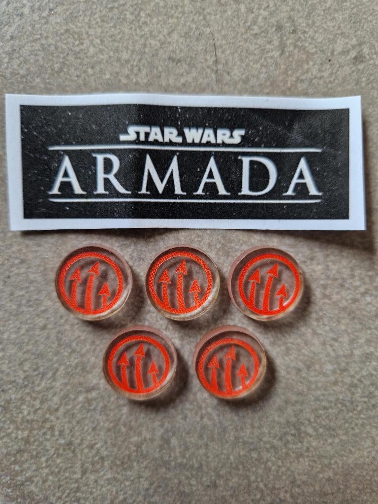 Star Wars Armada 5 Squadron Acrylic tokens  FFG Escadron, Verzamelen, Verzenden, Nieuw, Spel