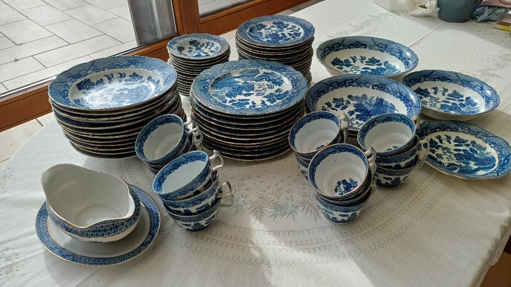 Servies blauw, Ophalen, Gebruikt, Keramiek, Overige typen