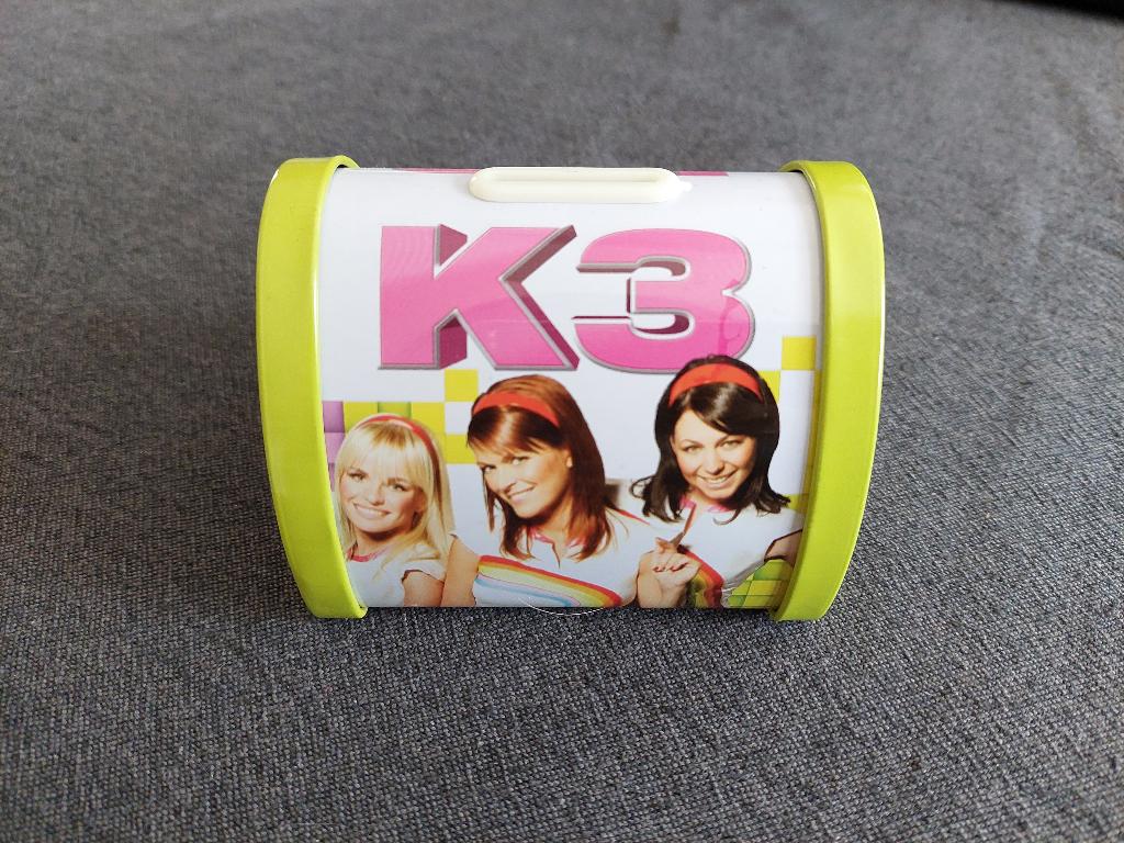 K3 spaarpot, Verzamelen, Ophalen of Verzenden, Zo goed als nieuw, Metaal of Blik, Overige thema's