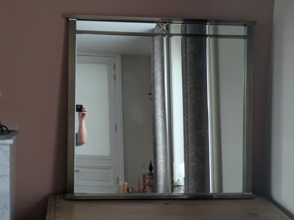 art deco/moderne spiegel Belgo Chrome, Ophalen