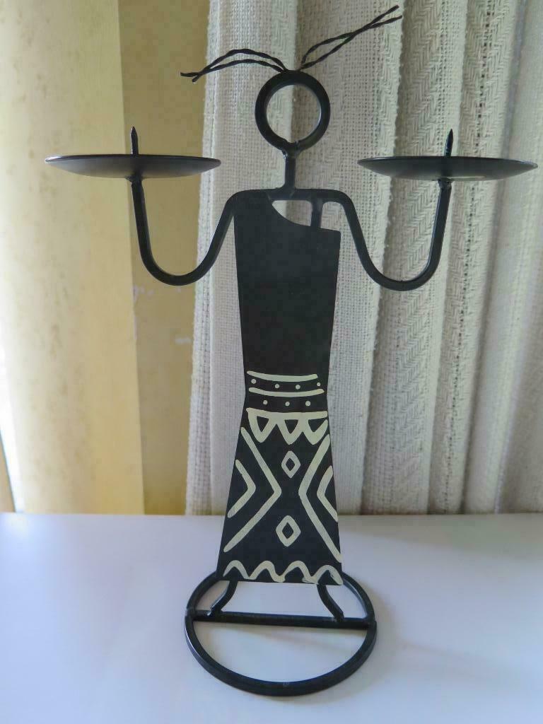 porte bougie Afrique, Moins de 25 cm, Enlèvement ou Envoi, Comme neuf, Bougie