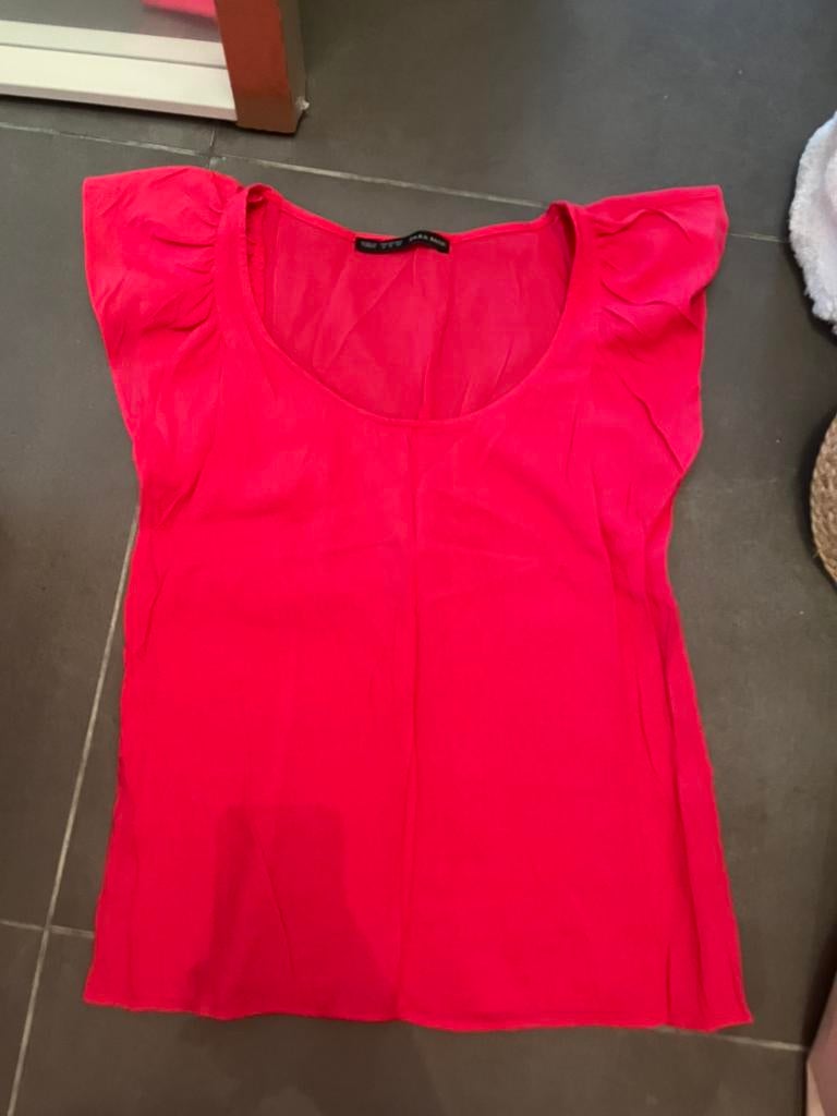Blouse rose zara M, Kleding | Dames, Topjes, Ophalen of Verzenden, Zo goed als nieuw, Roze
