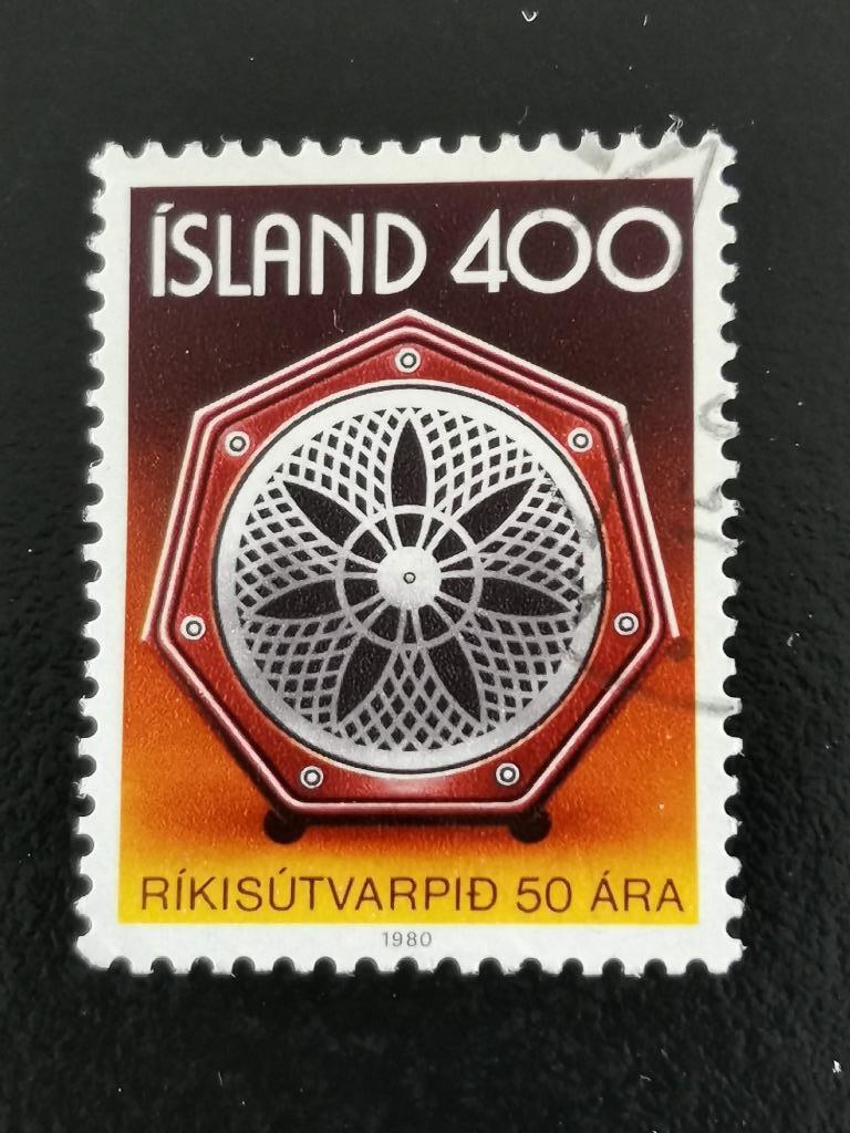 Ijsland 1980 - 50 jaar Staatszender - luidspreker, Postzegels en Munten, Postzegels | Europa | Scandinavië, Ophalen of Verzenden