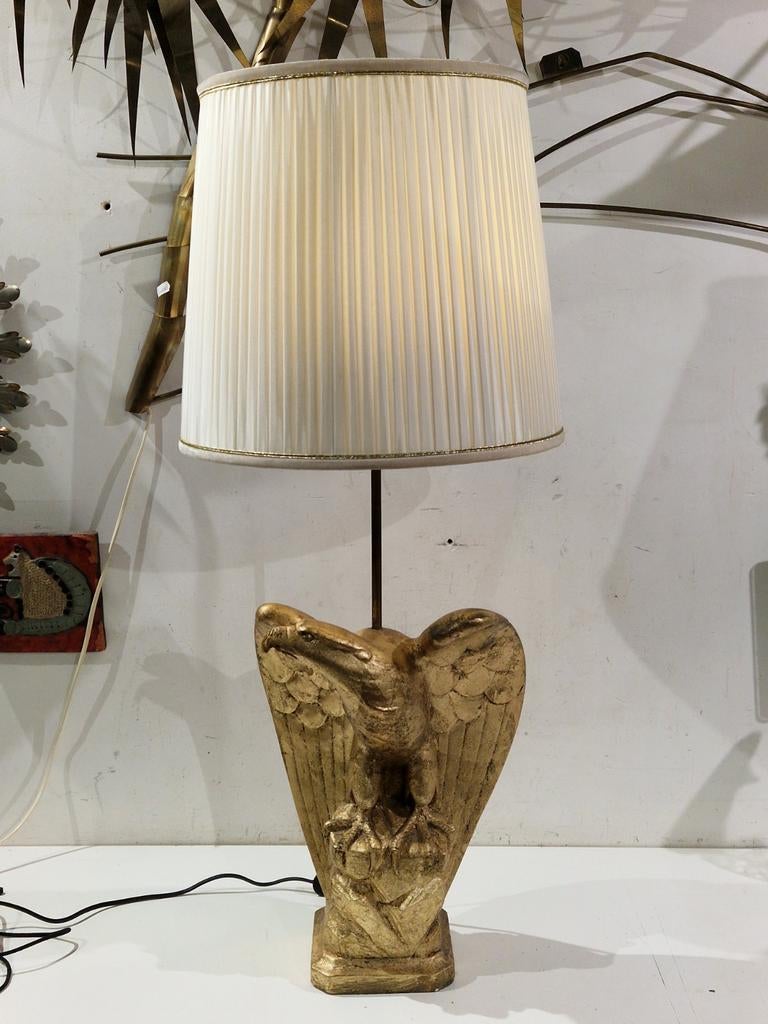 10 kilo zware adelaar tafellamp , vloerlamp goud kleur 87cm, Ophalen of Verzenden