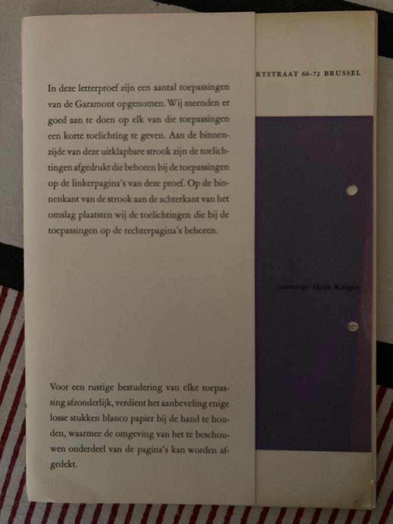 Letterproef Garamont, Verzenden