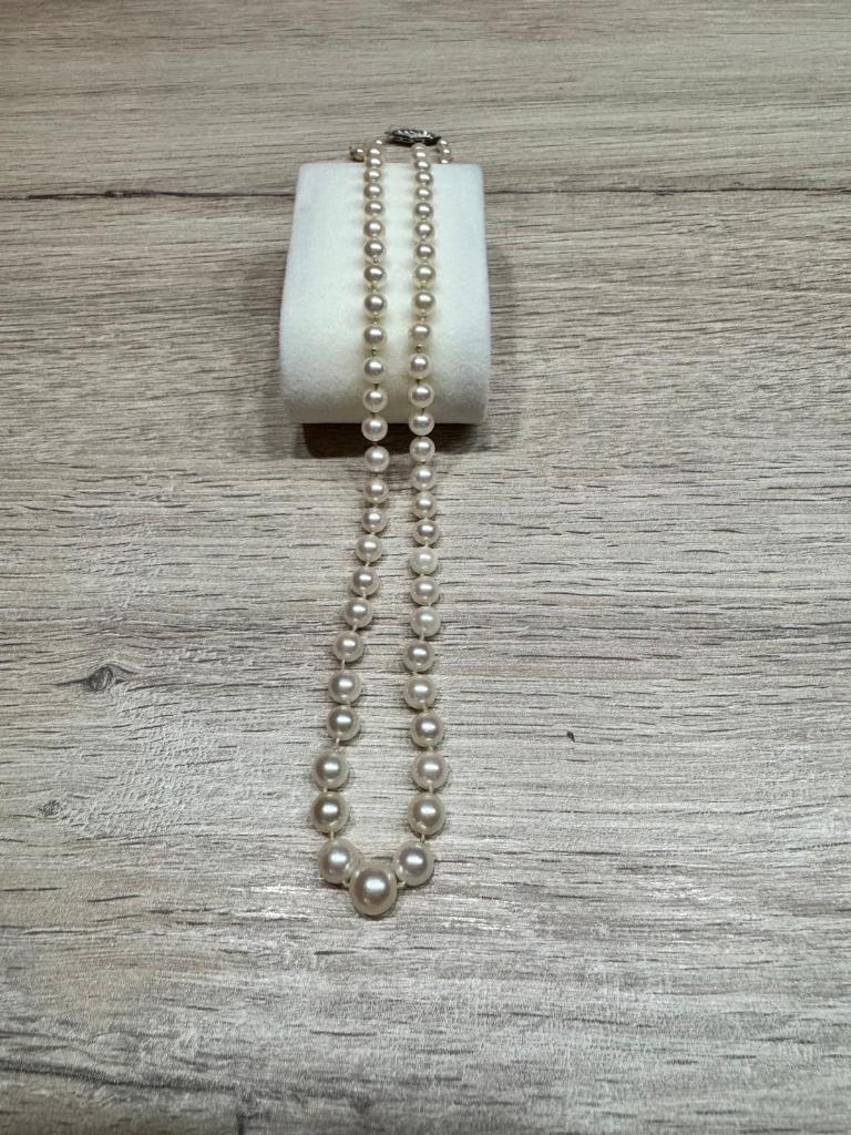 Collier de perles véritables, Bijoux, Sacs & Beauté, Colliers, Enlèvement, Utilisé, Beige, Autres matériaux