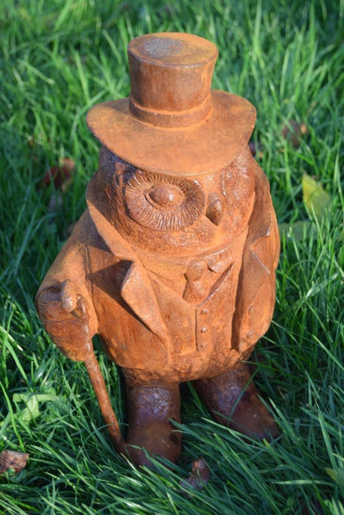Grand hibou en fonte patinée rouille (maître hibou 30 cm ), Jardin & Terrasse, Enlèvement ou Envoi, Neuf, Autres matériaux, Animal