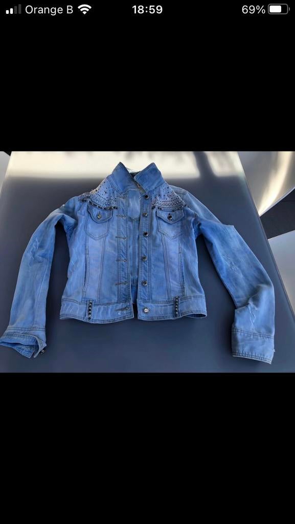 Jeansjas Dames, Kleding | Dames, Ophalen of Verzenden, Zo goed als nieuw, Maat 34 (XS) of kleiner, Blauw