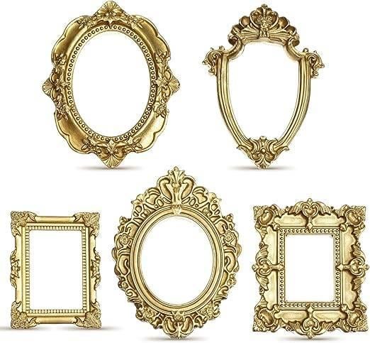 Set van 10 mini gouden vintage fotolijsten | GRATIS LEVERING
