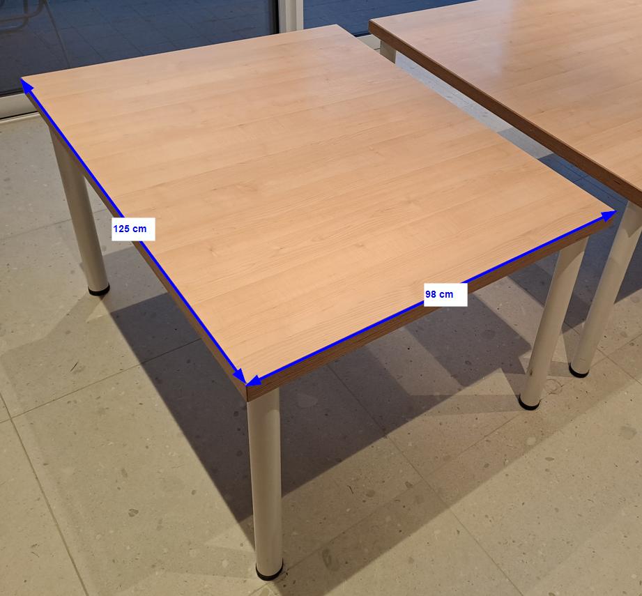 table de bureau/plan de travail élégante 98x125, Enlèvement, Comme neuf