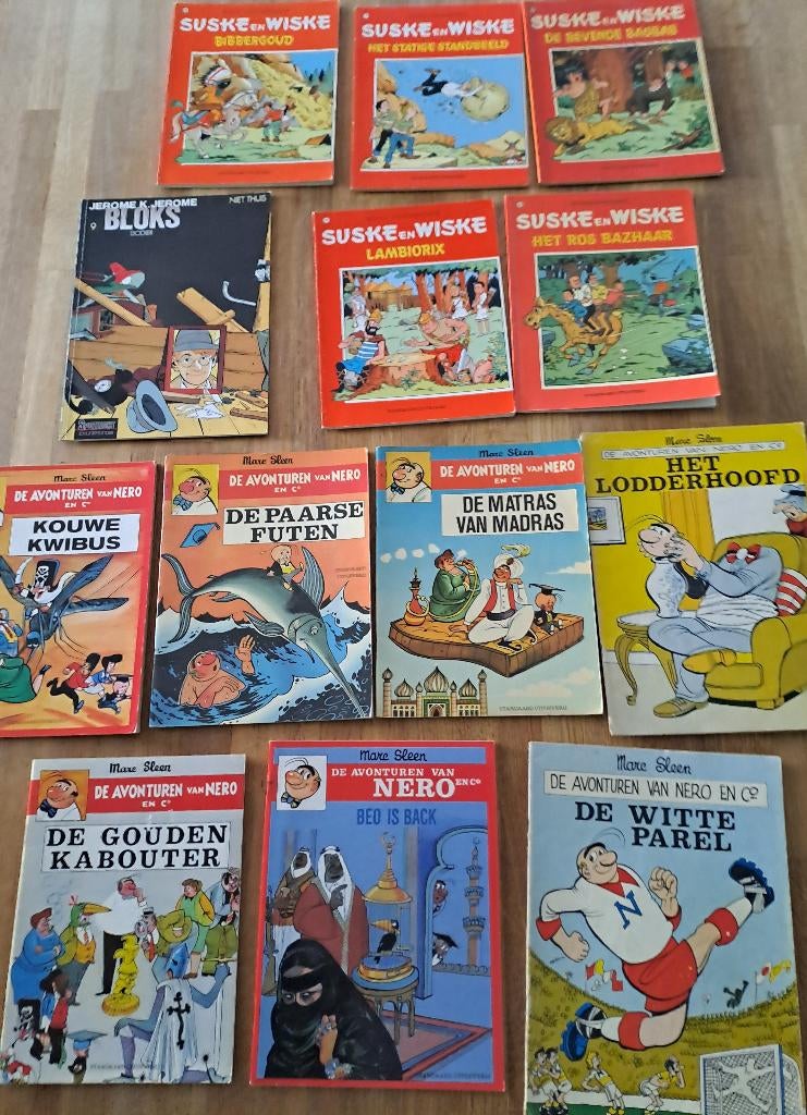 13 strips en 1 boek 50 jaar Suske en Wiske, Boeken, Stripverhalen, Meerdere stripboeken, Ophalen, Gelezen