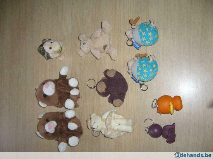 diverse sleutelhangers met pluche dieren aan, Ophalen, Nieuw
