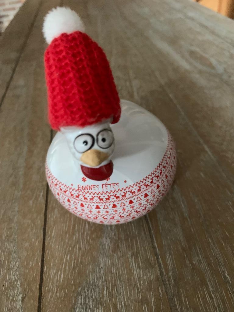 Poule j line déco bonnet rouge et coeurs, Enlèvement ou Envoi