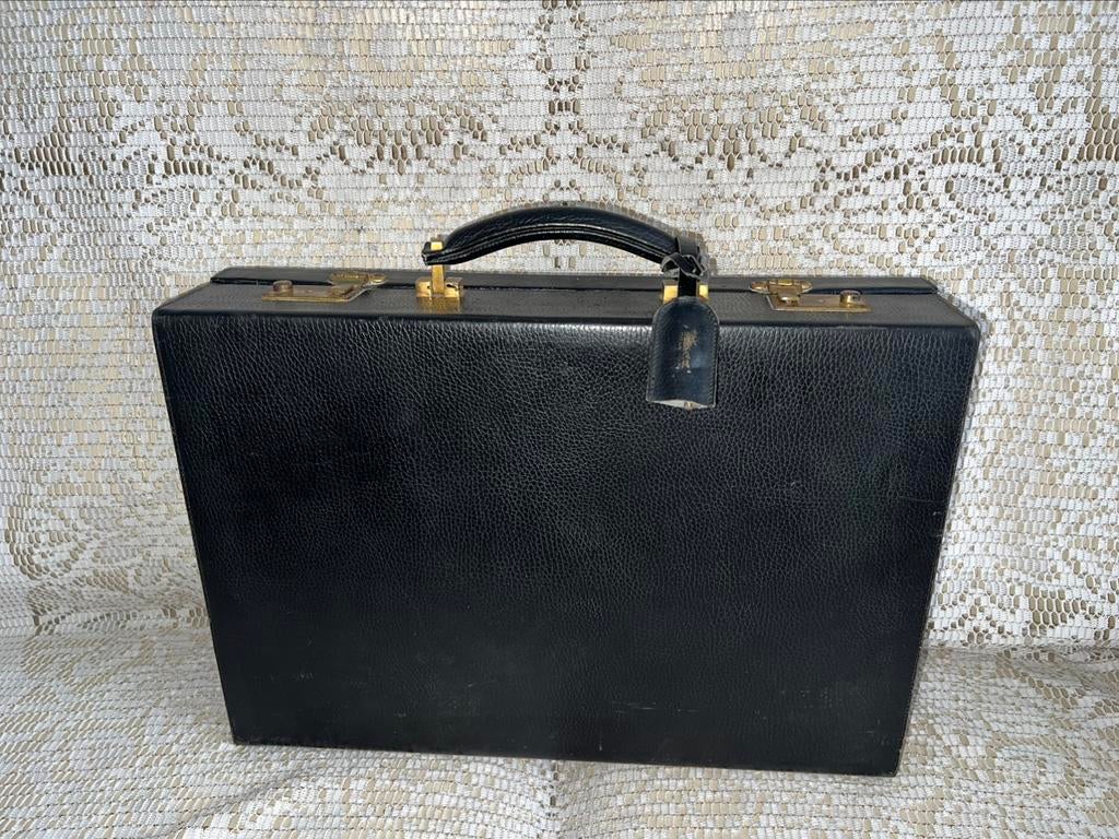 Mallette DELVAUX cuir noir, Enlèvement ou Envoi