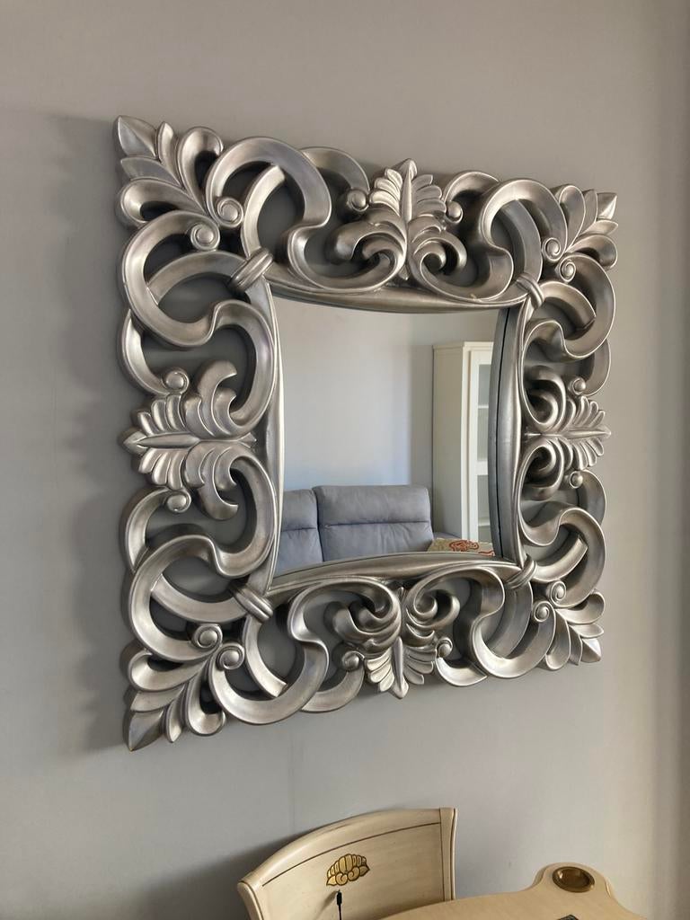 Design spiegel, totale afmetingen 1m x 1m, Ophalen, Vierkant, 50 tot 100 cm