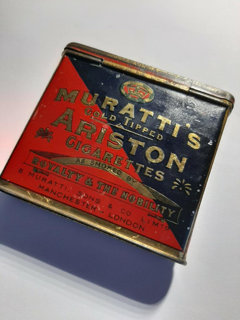 Ancienne boîte MERATTI'S ARISTON gold cigarettes, Enlèvement ou Envoi, Comme neuf