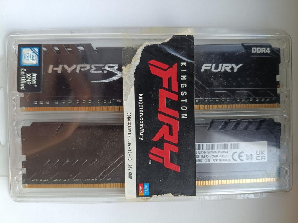 Kingston FURY 16GB (2x8GB) DDR4 3200MHz CL16, Computers en Software, RAM geheugen, Ophalen, DDR4