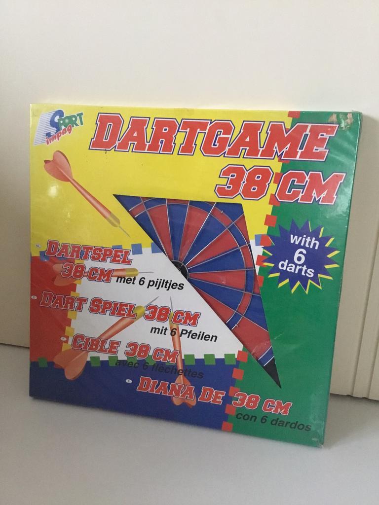 Jeu de fléchettes de 38 cm avec 6 flèches, emballage, Enlèvement ou Envoi