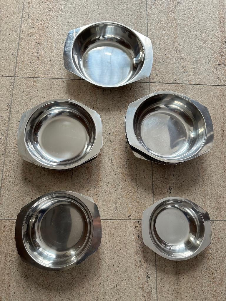 inox schaaltjes - potjes, Huis en Inrichting, Ophalen of Verzenden, Gebruikt, Inox