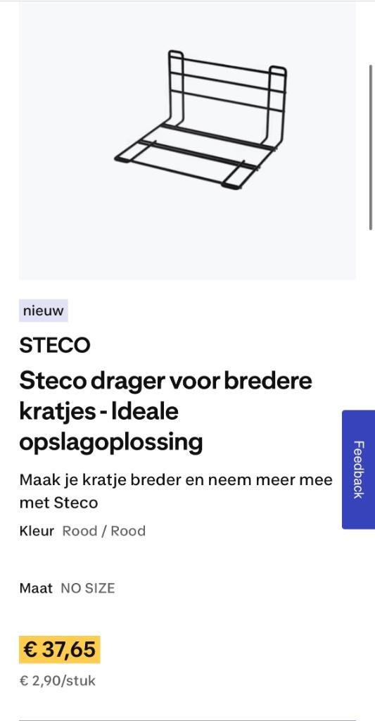 Bagagerek / Boekentas rekje Steco als Nieuw, Fietsen en Brommers, Ophalen, Zo goed als nieuw