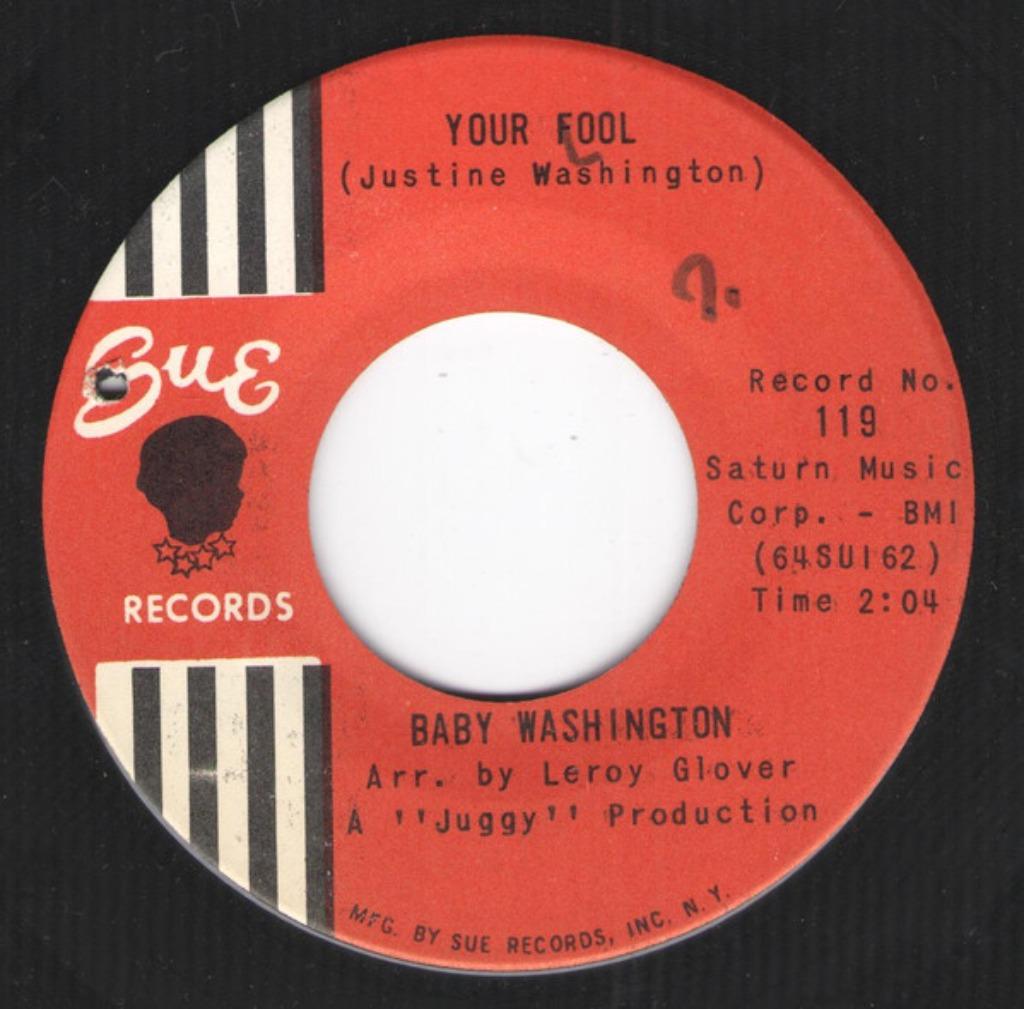 Baby Washington – Your Fool - Popcorn ' 7, CD & DVD, Vinyles Singles, Utilisé, Single, R&B et Soul, 7 pouces, Envoi