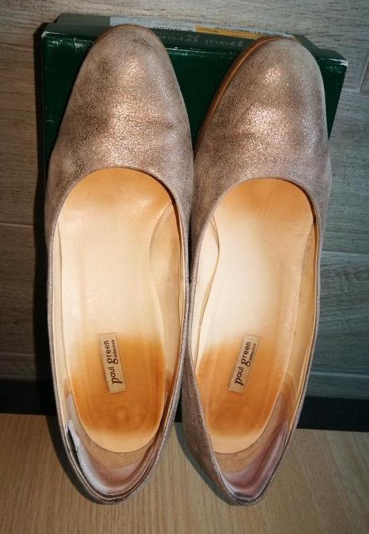 Vergulde pumps - Paul Green - maat 40., Pumps, Bruin, Paul green, Ophalen of Verzenden