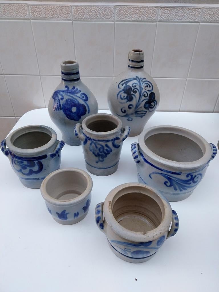 8 Keulse potten, Antiek en Kunst, Ophalen