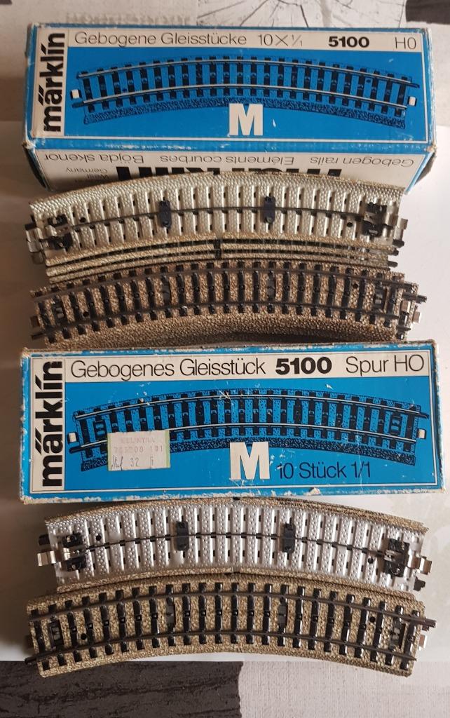 Courbes Marklin 5100 M-rails neuves, Neuf, Analogique, Enlèvement ou Envoi, Courant alternatif