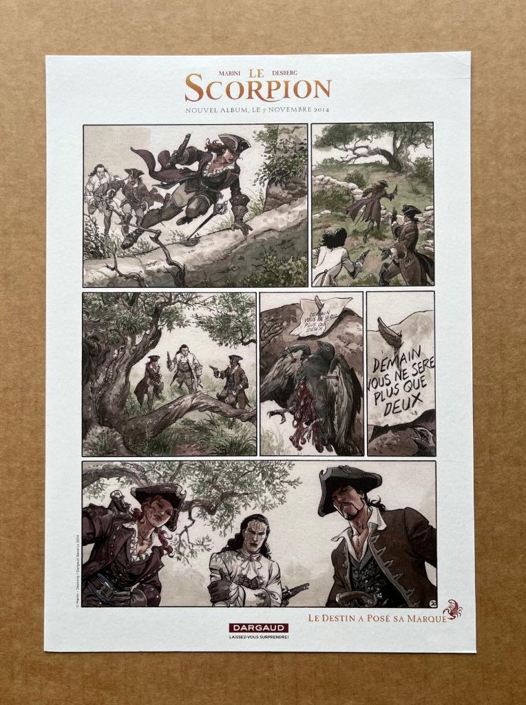 Ex-libris Le Scorpion - Tiré à part - T11 - Dargaud - Marini, Envoi